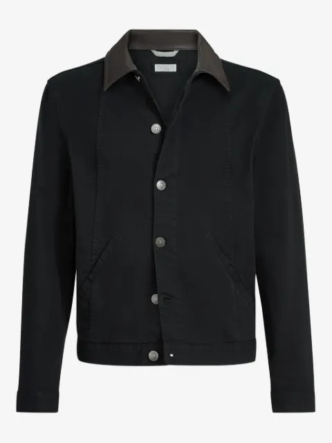 Brunello Cucinelli garment-dyed cotton jacket