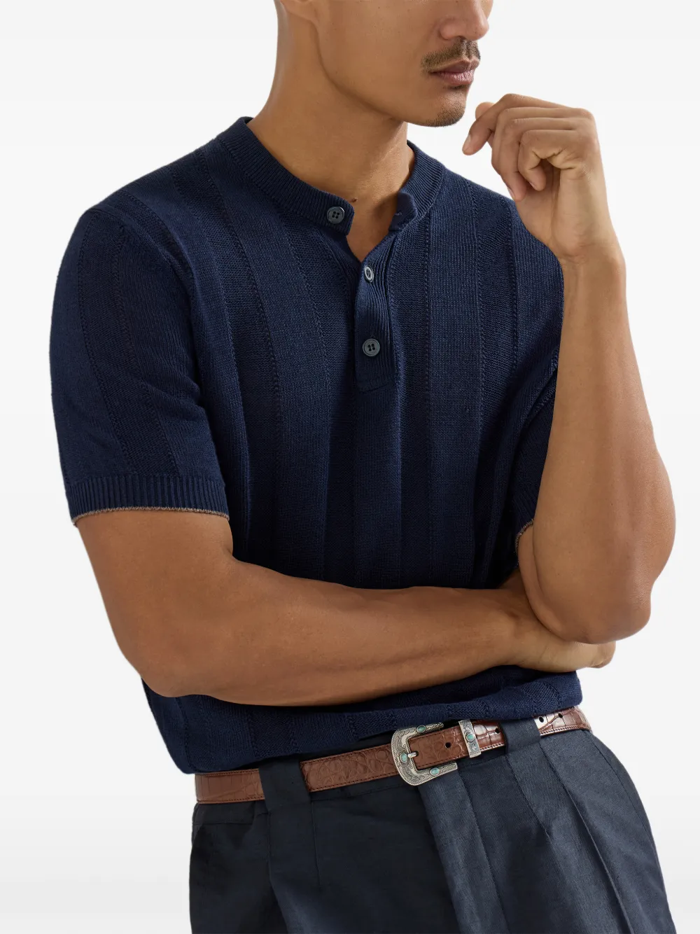 Brunello Cucinelli 골지 헨리 탑 | 티셔츠 | Image 2