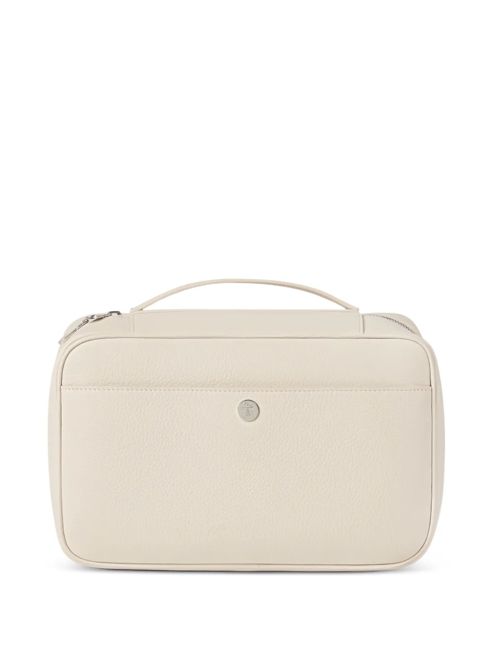 Brunello Cucinelli fine grain leather travel beauty case - Nude