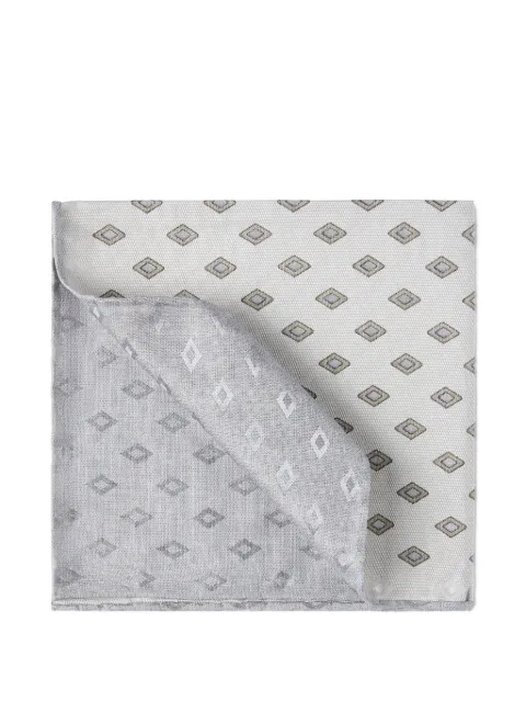 Brunello Cucinelli mascada de seda con motivo de rombos