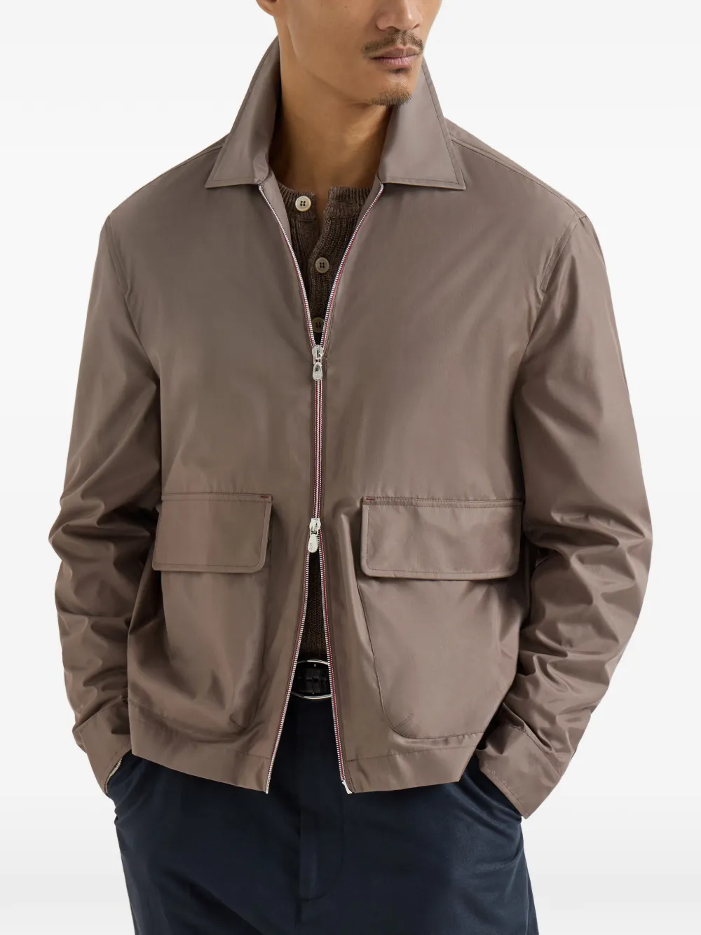 Brunello Cucinelli Jack met klepzak Bruin