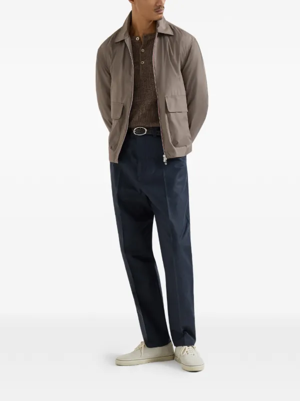 Brunello Cucinelli flap-pocket Jacket | Brown | FARFETCH JO