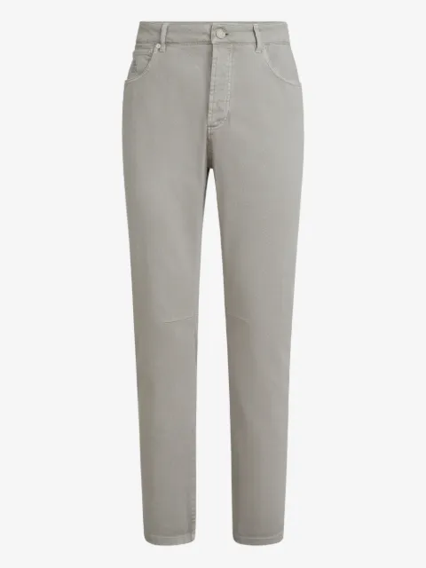 Brunello Cucinelli garment-dyed five-pocket trousers in comfort denim