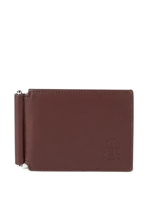 Brunello Cucinelli  smooth calfskin money clip wallet