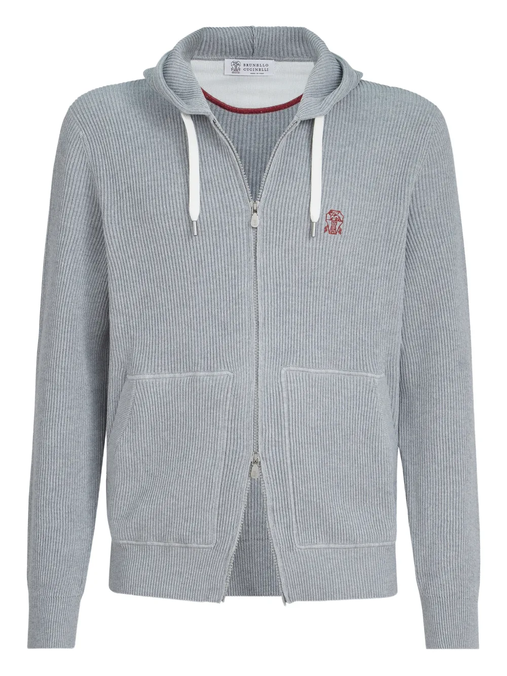 Brunello Cucinelli cotton zip-up hoodie - Grigio