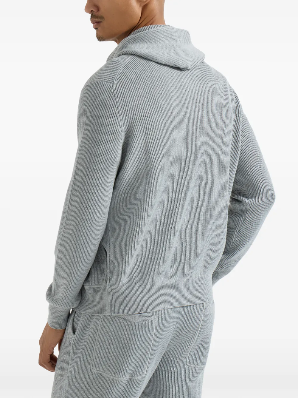 Brunello Cucinelli Hoodie met rits Grijs