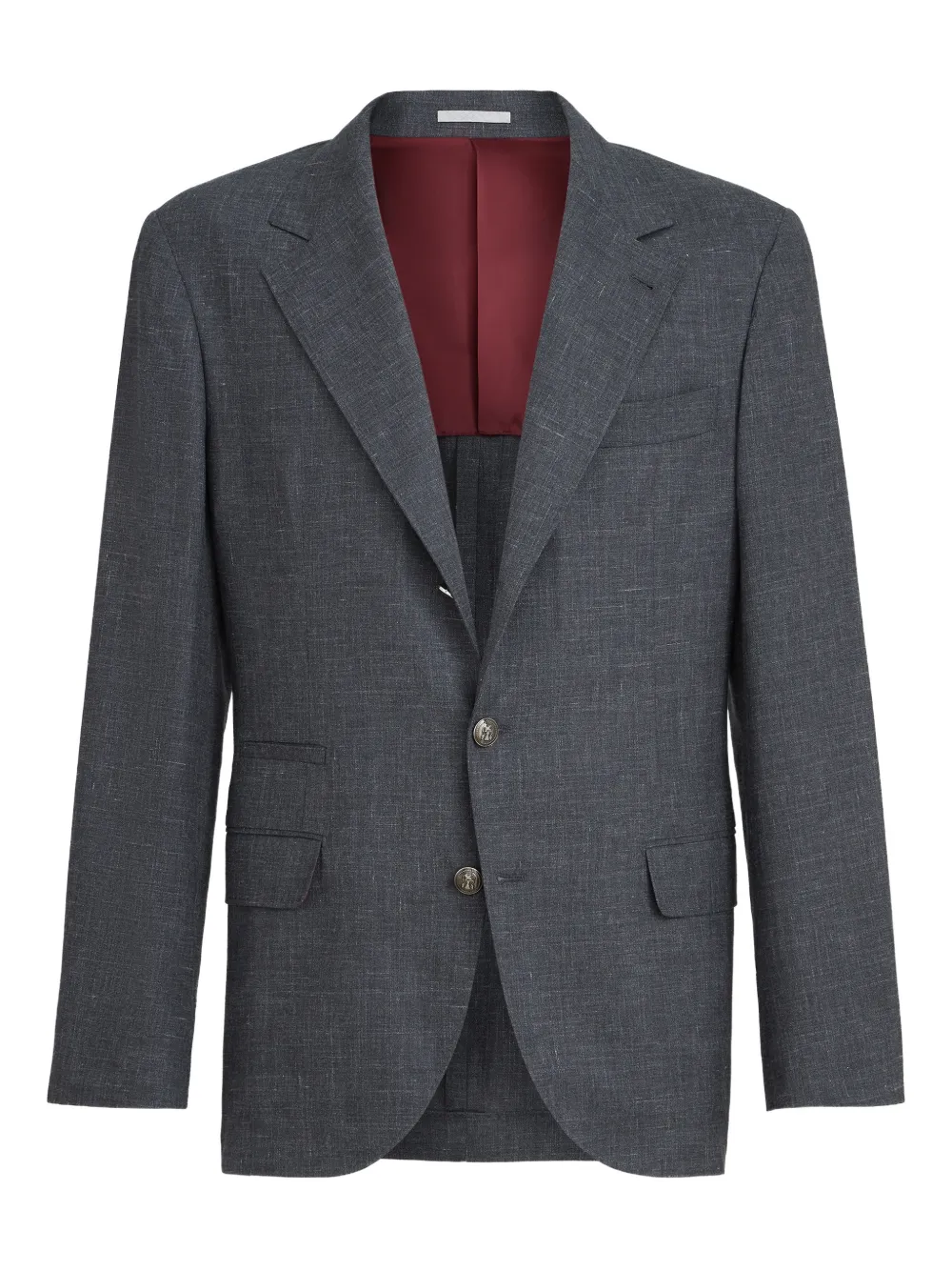 Brunello Cucinelli slubbed buttons blazer | Grey | Image 1