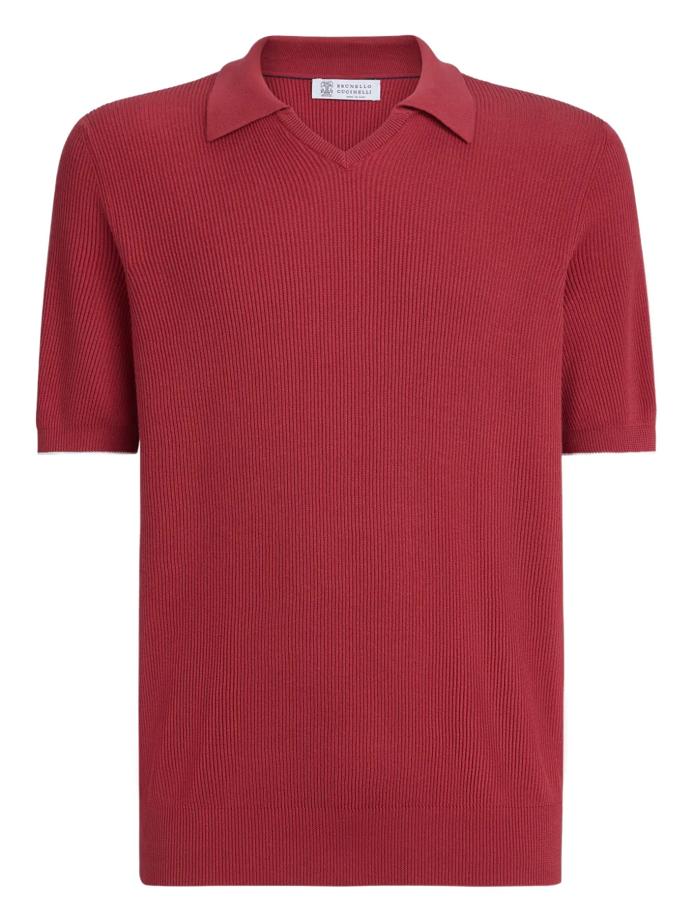 Brunello Cucinelli V-neck short-sleeve T-shirt | Red | Image 1