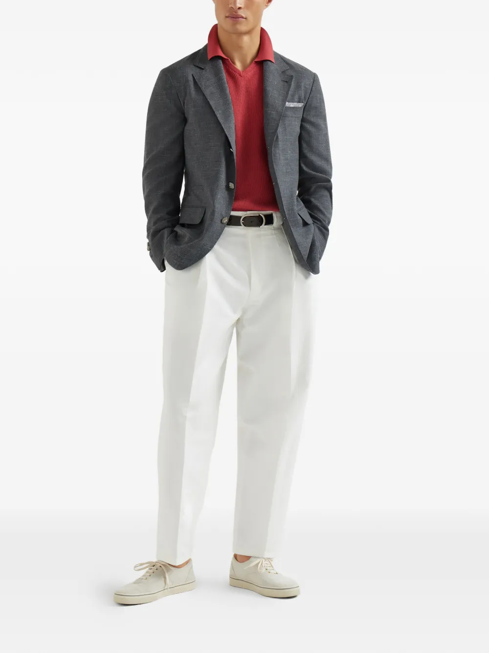 Brunello Cucinelli V-neck short-sleeve T-shirt | T-Shirts | Image 2