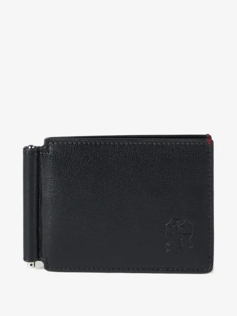 Brunello Cucinelli grained leather money clip wallet