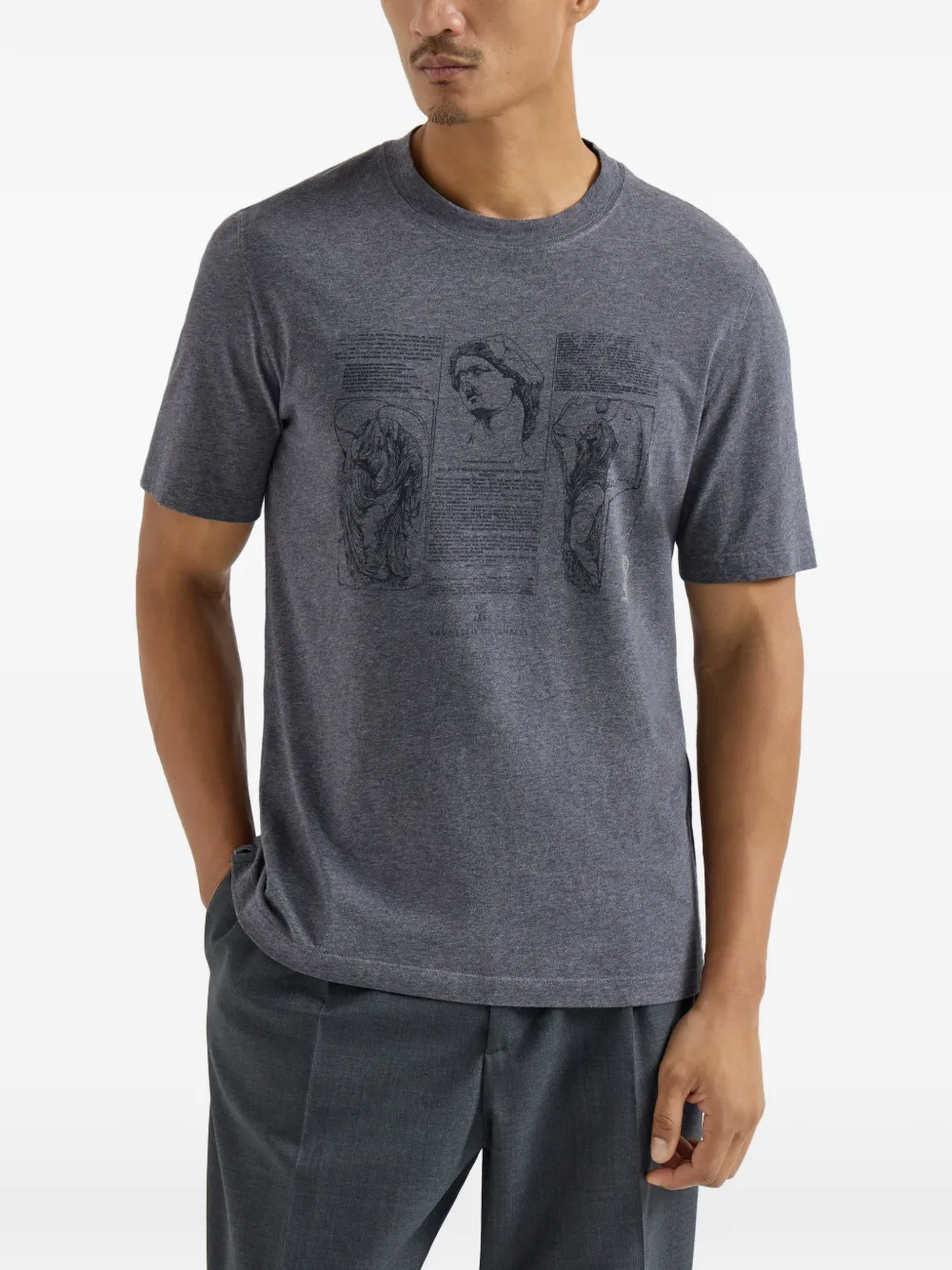 Brunello Cucinelli Jersey T-shirt Grijs