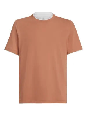 Brunello Cucinelli レイヤード Tシャツ | レッド | FARFETCH JP