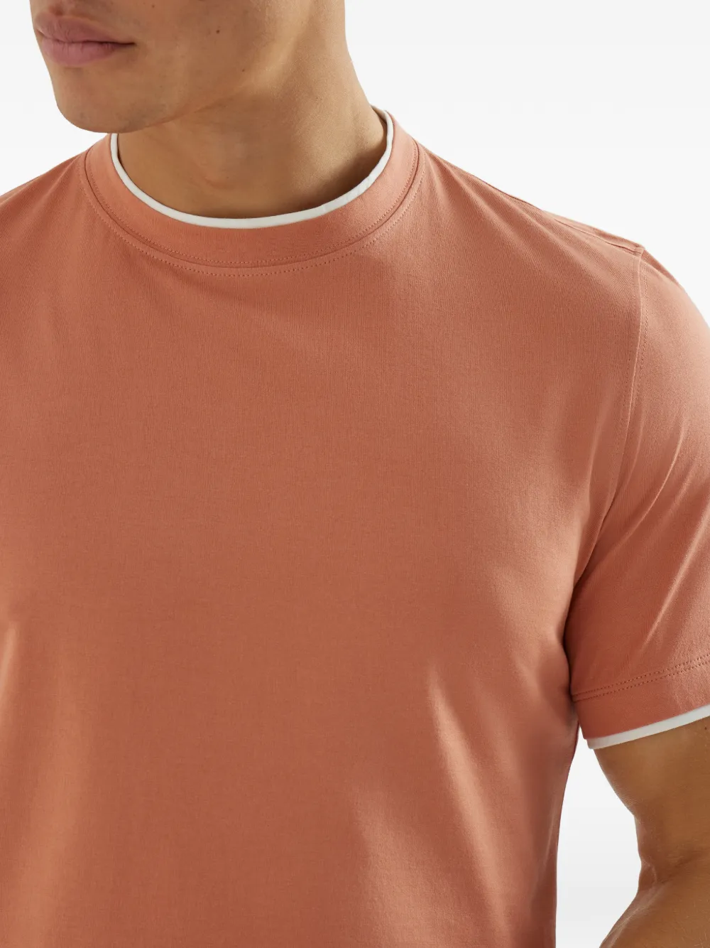 Brunello Cucinelli T-shirt met ronde hals Oranje