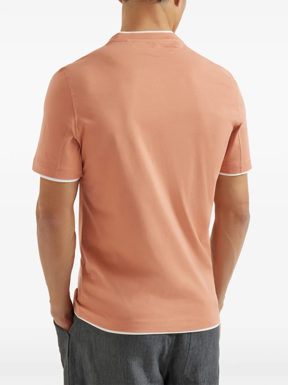 Brunello Cucinelli T-shirt met ronde hals Oranje