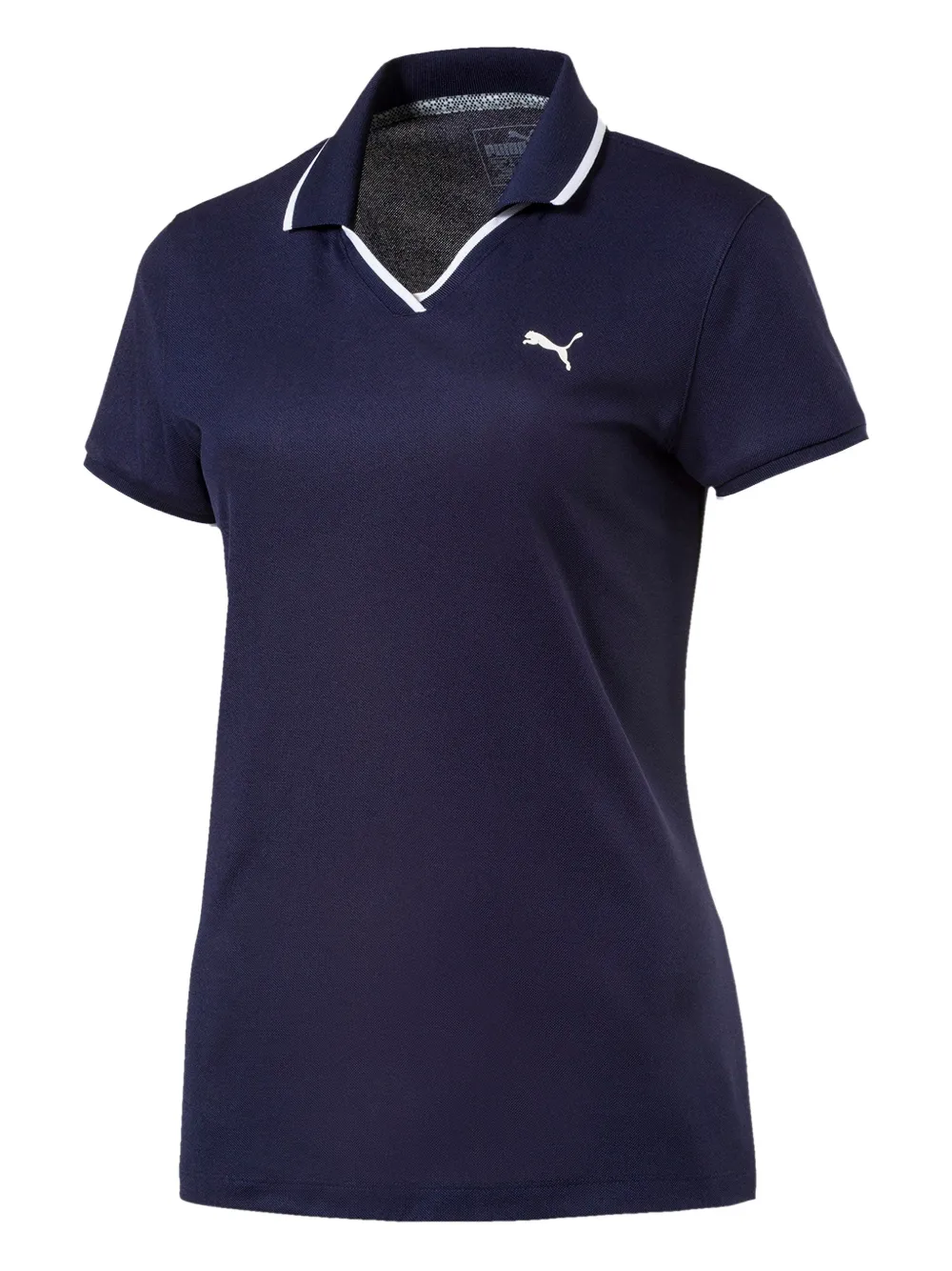 PUMA pique polo-collar top - Blu
