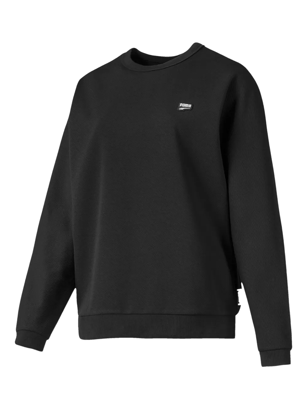 PUMA sudadera con logo en relieve y cuello redondo | negro | Image 1