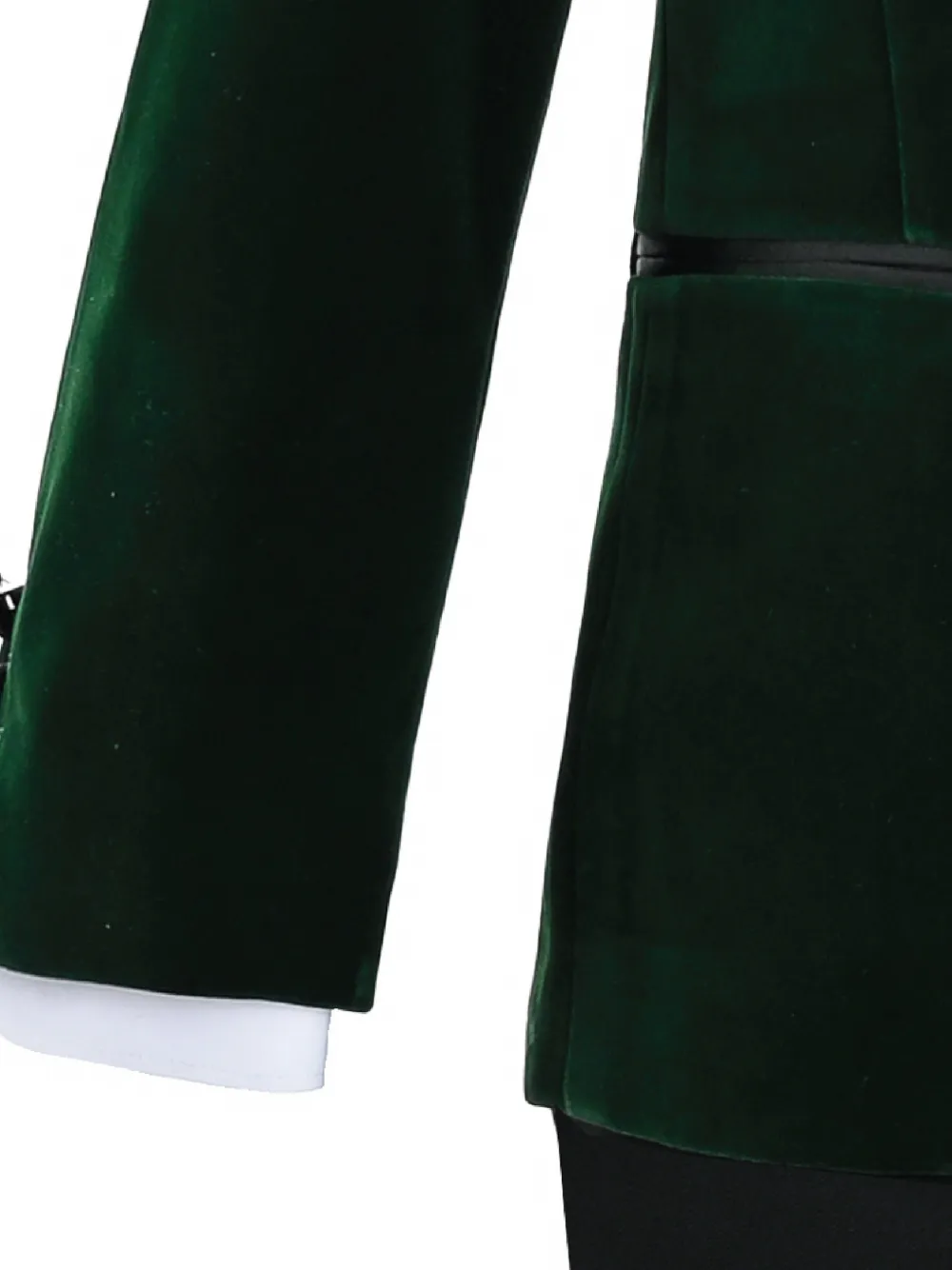 Moustache Vierdelig pak met fluwelen-effect Groen