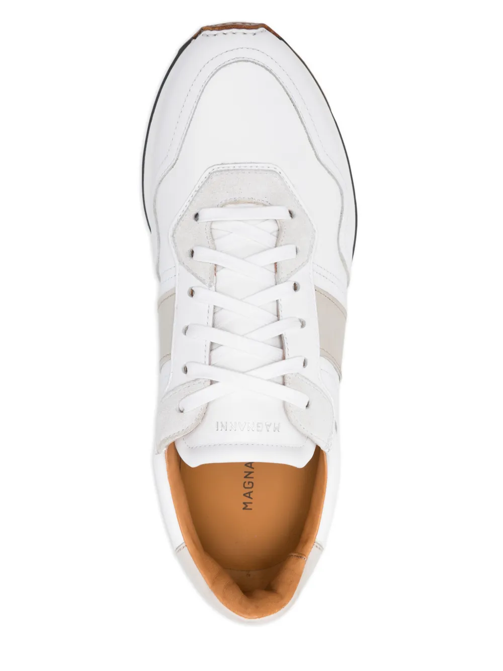 Magnanni Gestreepte sneakers Wit