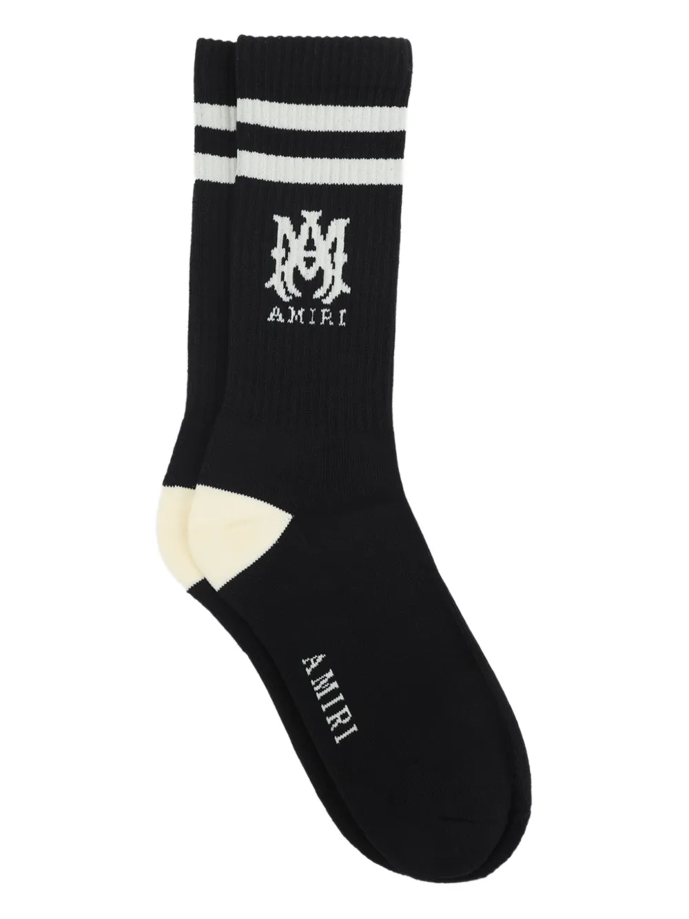 AMIRI logo stripe socks | Black | Image 1