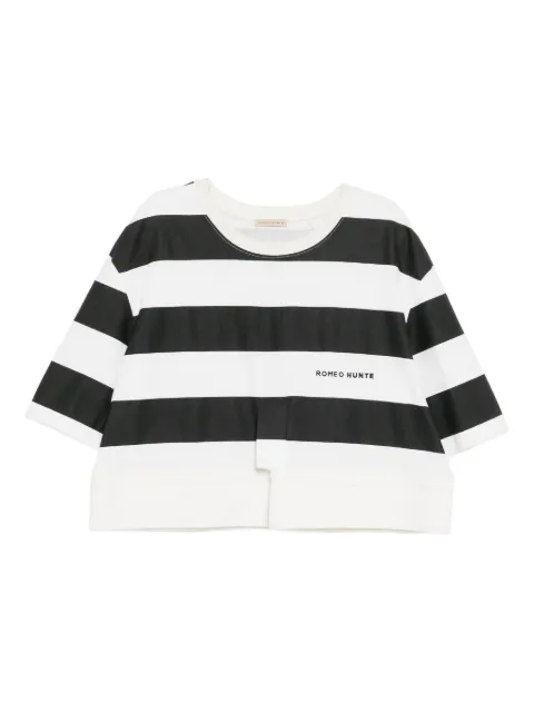 ROMEO HUNTE Fragment striped T-shirt