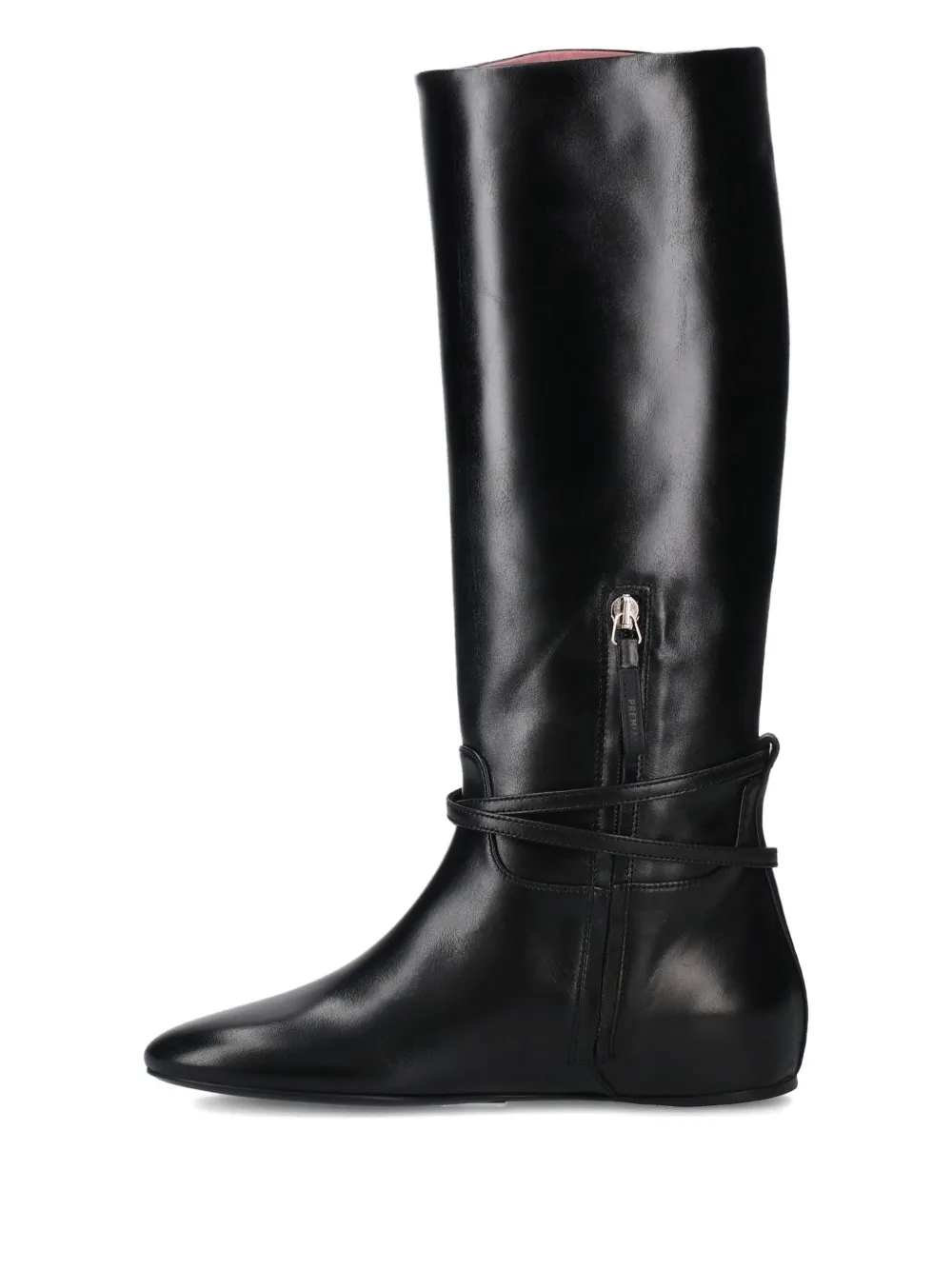 Premiata Buckle Strap Boots In Black