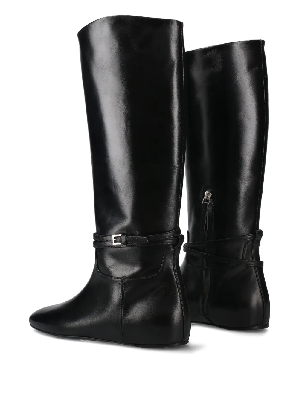 Premiata Buckle Strap Boots In Black