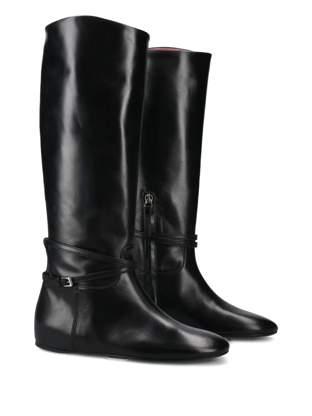 Premiata Buckle Strap Boots In Black