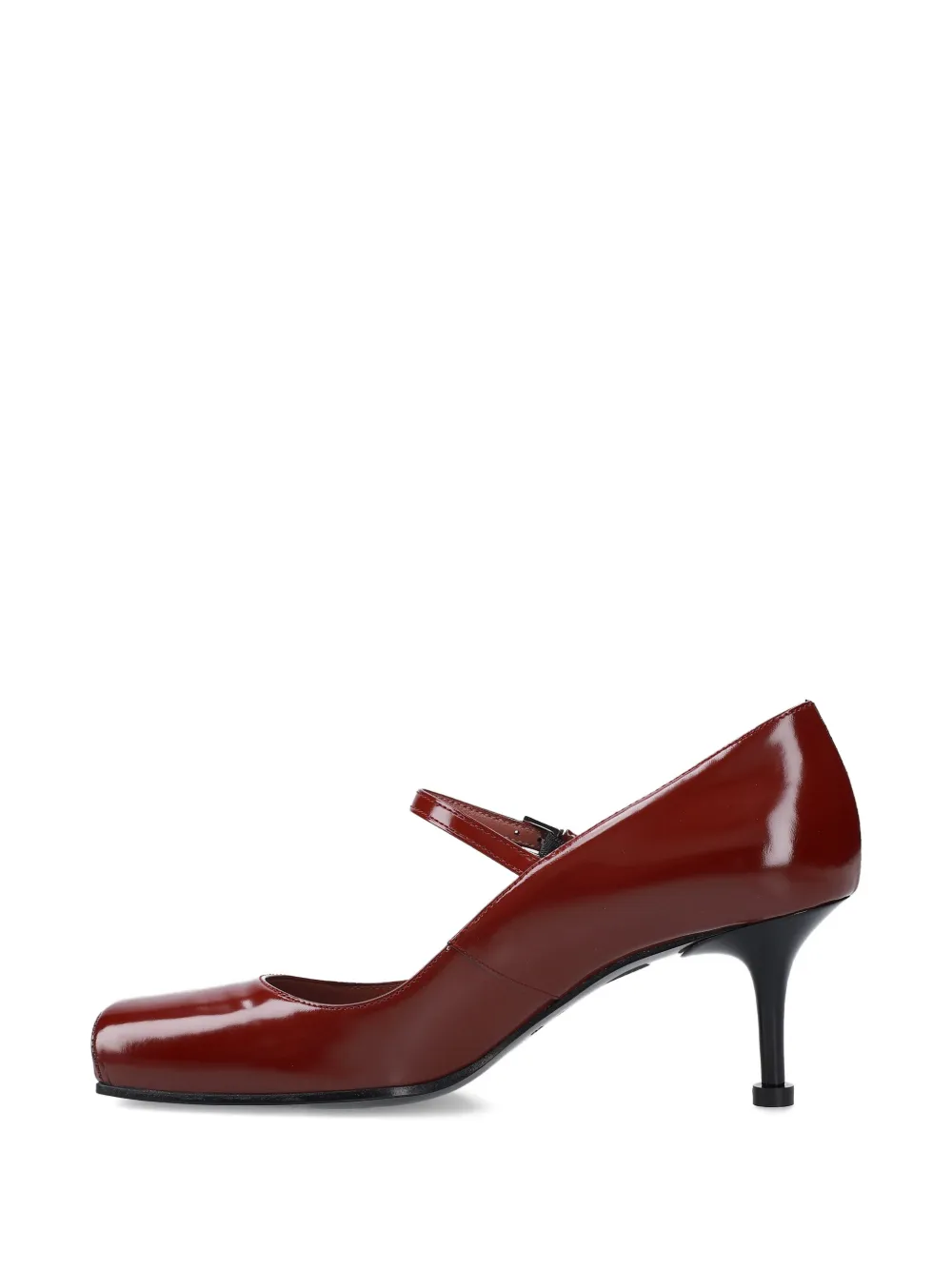 Premiata 65 mm pumps met bandje en vierkante neus Rood