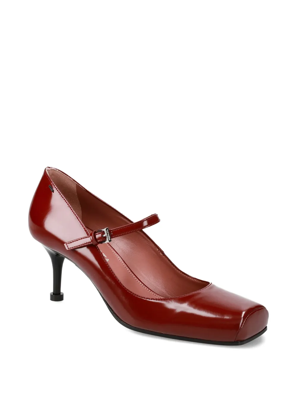 Premiata 65 mm pumps met bandje en vierkante neus Rood