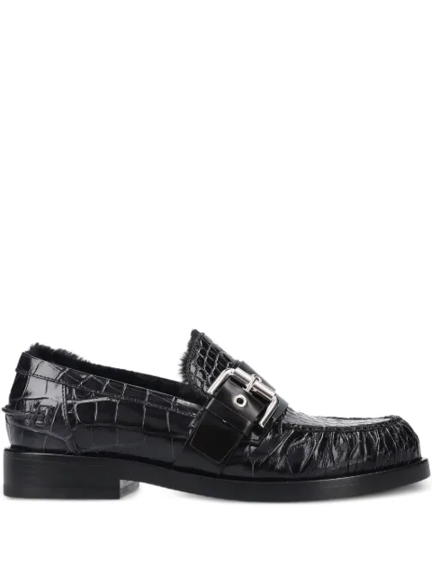 Premiata buckle croc-effect loafers