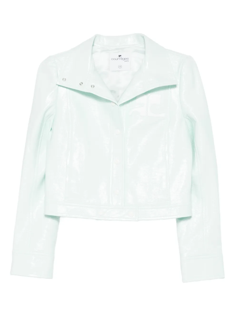 Courrèges Reedition Vinyl buttoned collar jacket - Blu
