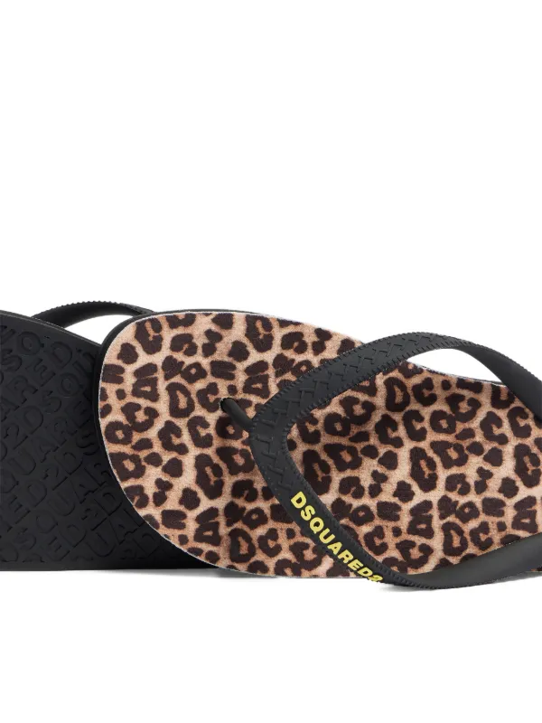 DSQUARED2 Wild2 レオパード サンダル | ブラウン | FARFETCH JP