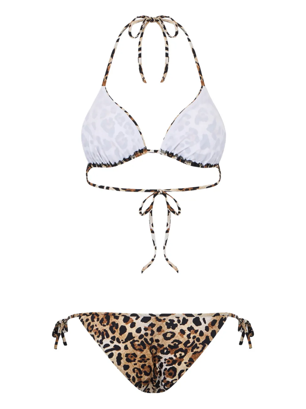  Dsquared2 Wild2 Tie Brief Bikini Set Of Two - Brown 