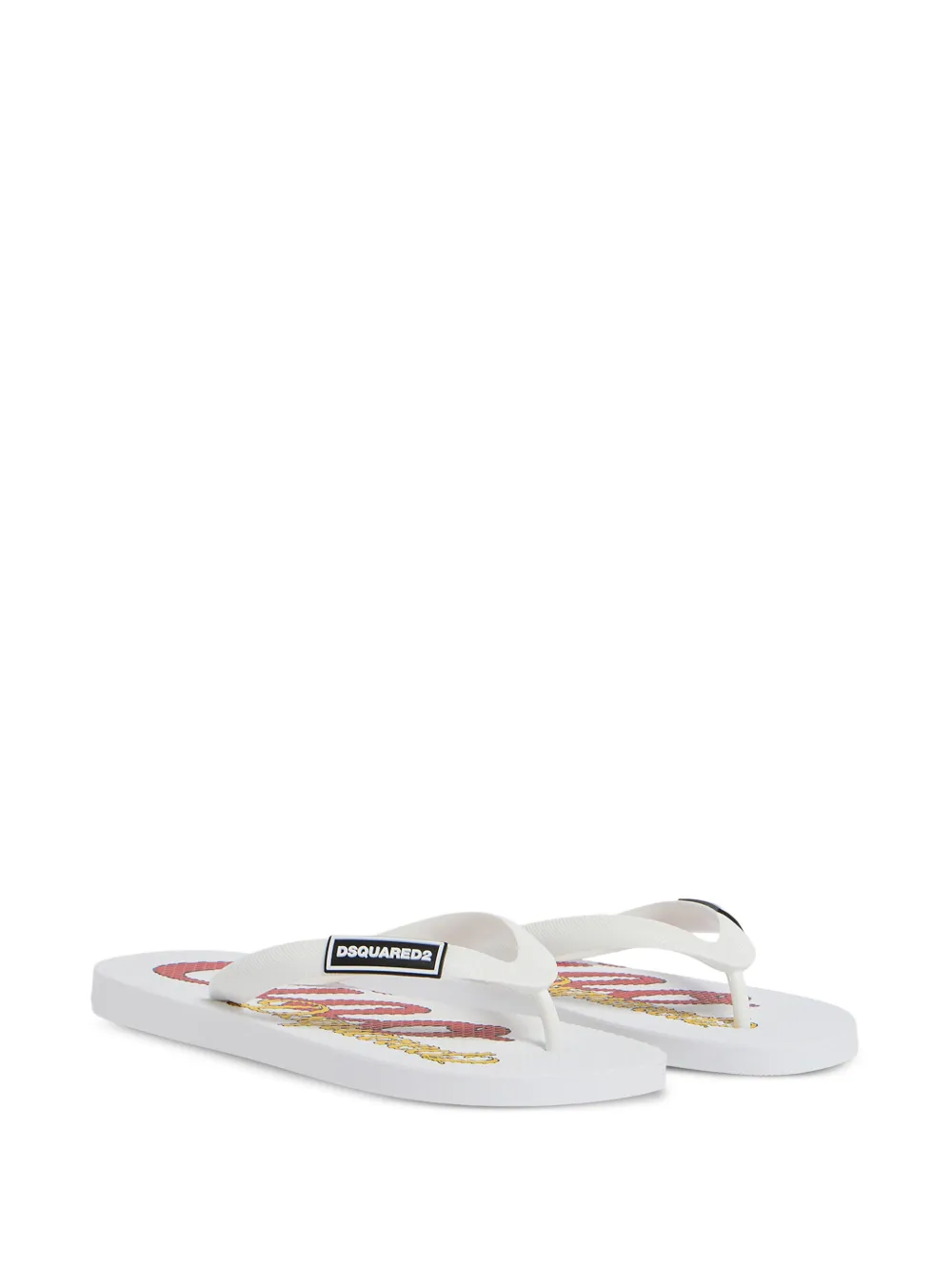 DSQUARED2 KIDS Flip-Flops mit Logo - Weiß