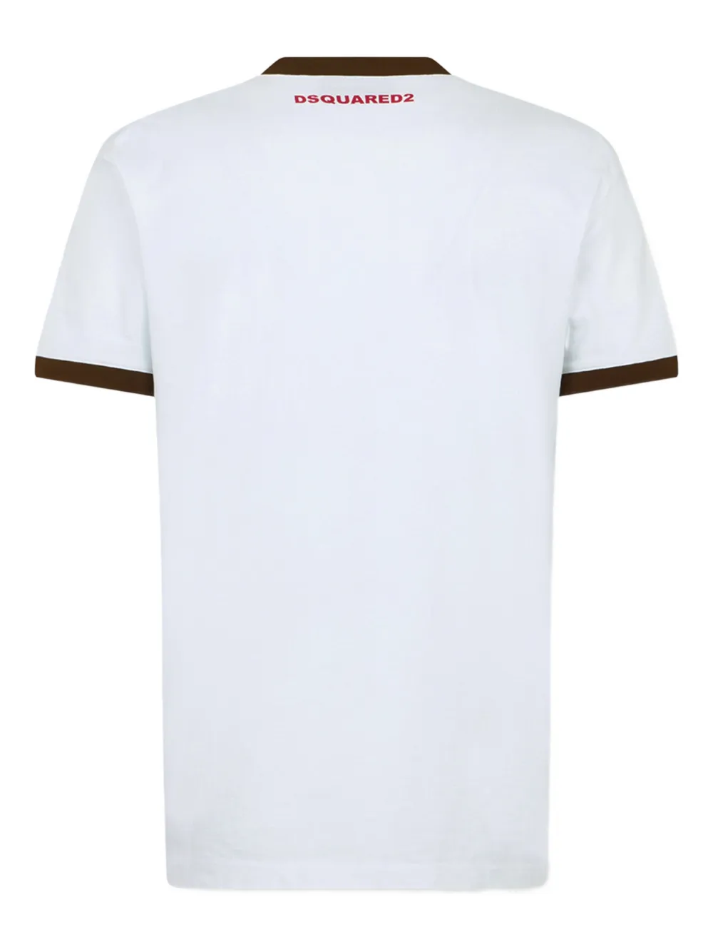 DSQUARED2 Ringer T-shirt met Pathological Lover print - Wit