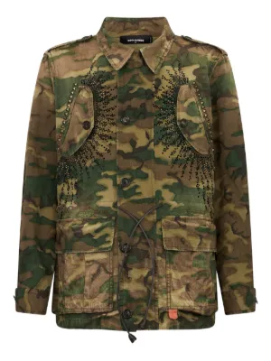 Off-White カモフラージュ フィールドジャケット | グリーン | FARFETCH JP
