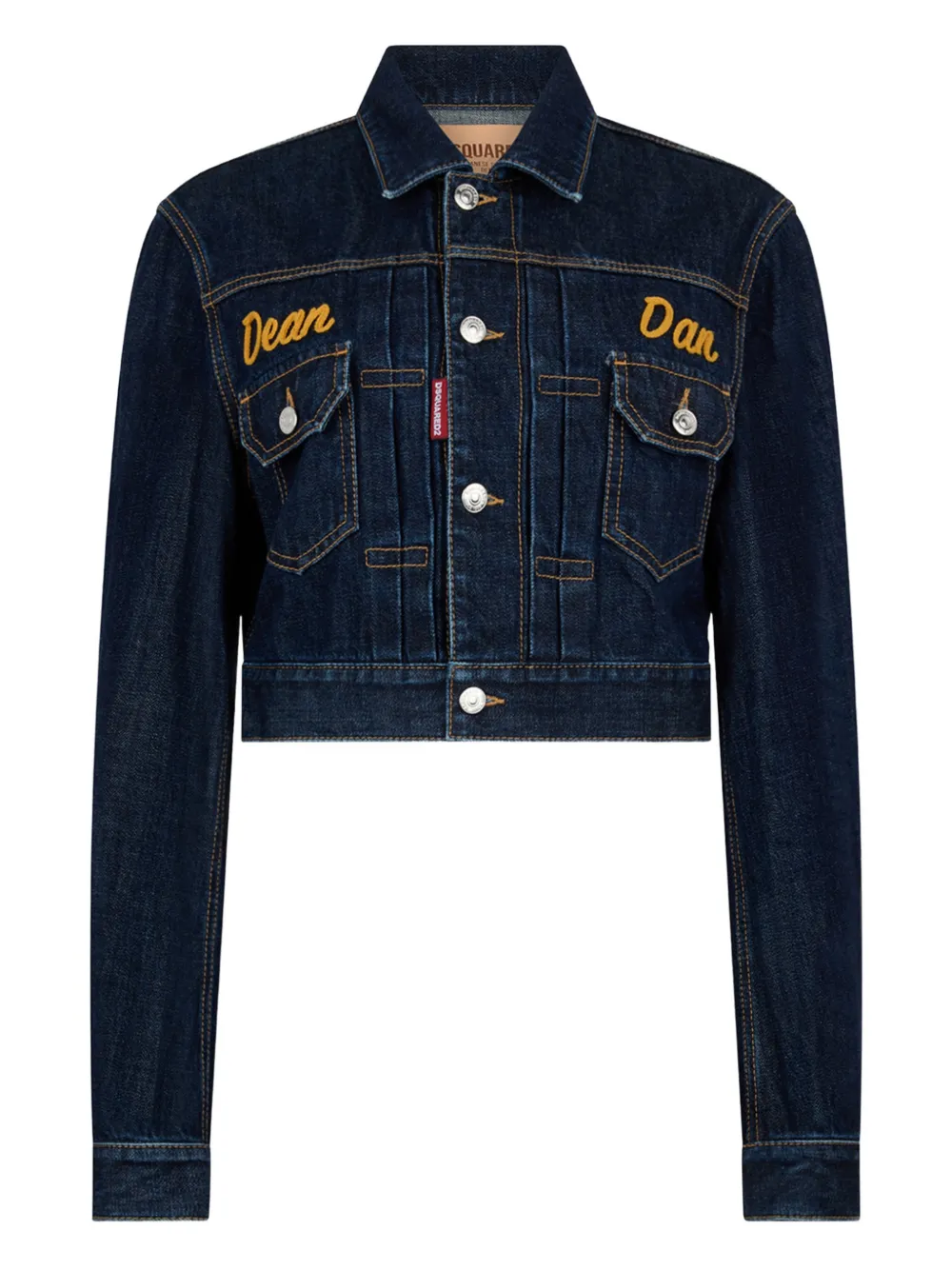 Dsquared2 Cimosa Authentic Japanese Cropped Jean Jackets In Blue