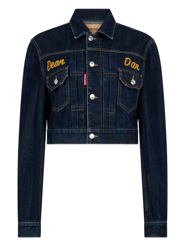 DSQUARED2 Cimosa Authentic Japanese クロップド ジャケット | ブルー
