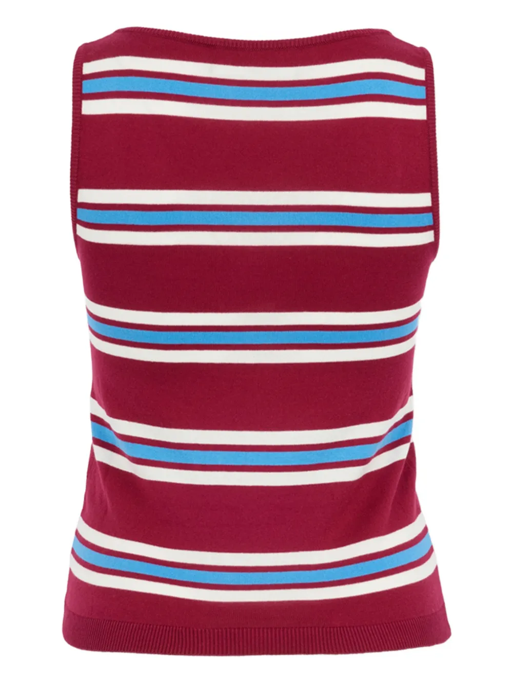 Dsquared2 Striped Knit Tank Top In Red
