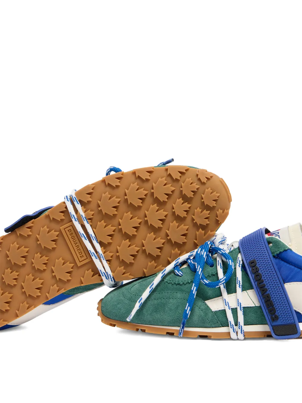 DSQUARED2 Sneakers met esdoornblad bandje Groen