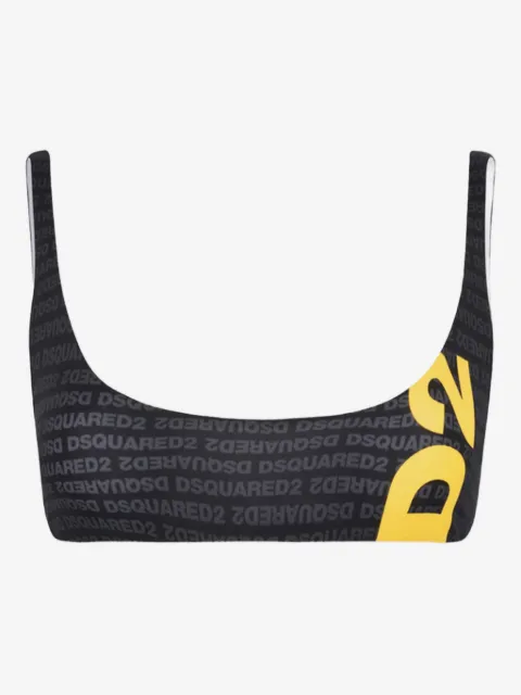 DSQUARED2 logo印花比基尼上装