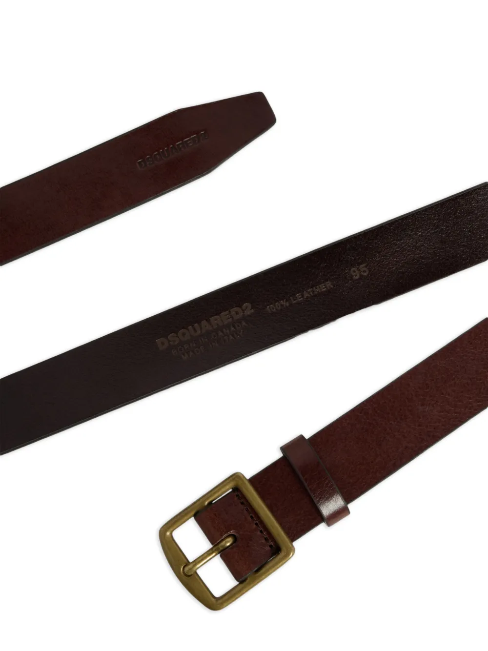 DSQUARED2 Twin riem met gesp Bruin