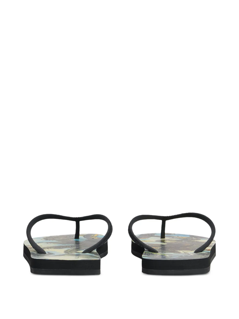 DSQUARED2 Teenslippers met grafische print Zwart