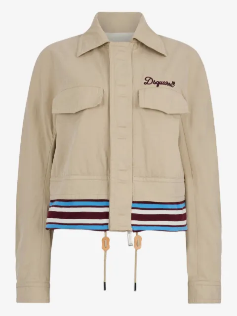 DSQUARED2 hybrid knit kaban