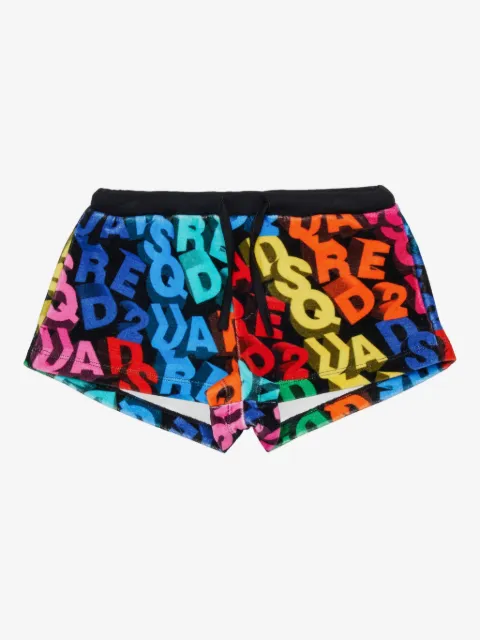 DSQUARED2 KIDS drawstring graphic-pattern shorts