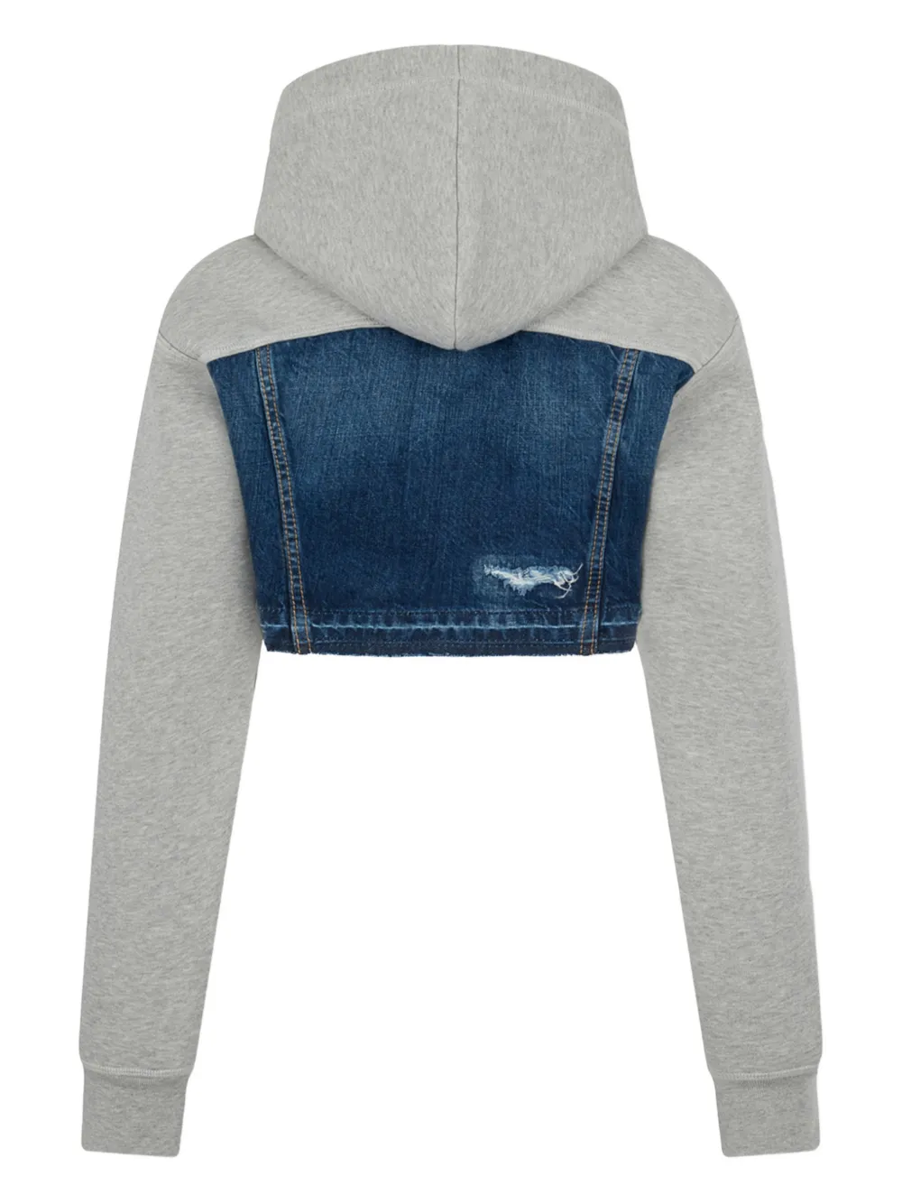 DSQUARED2 Gerafelde hoodie met lange mouwen - Grijs