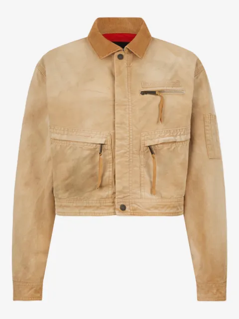 DSQUARED2 garment dyed utility distressed bomber
