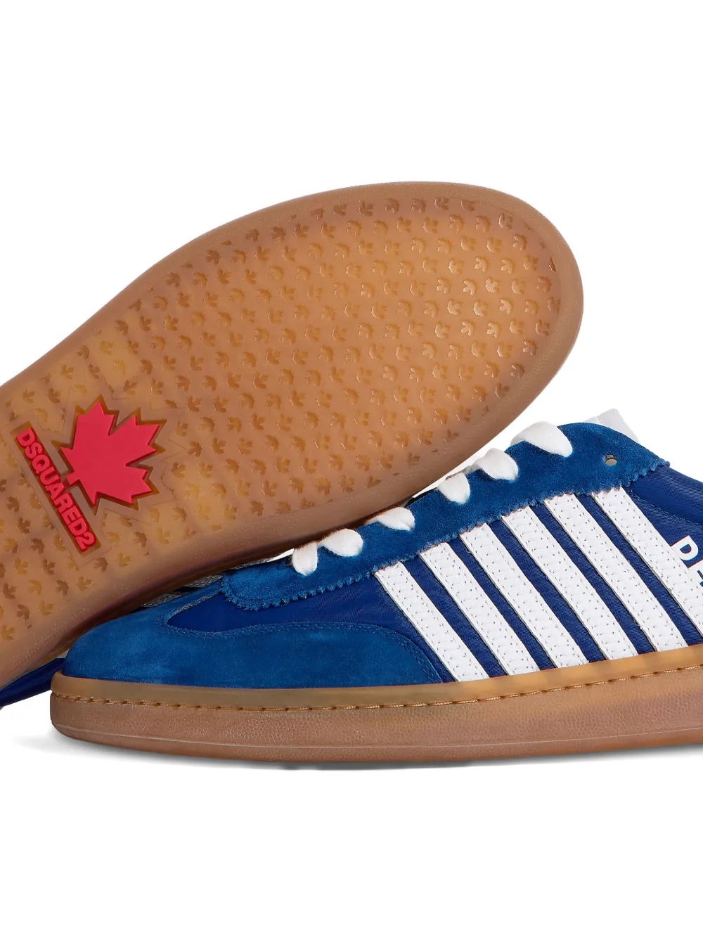 DSQUARED2 Boxer sneakers met streepdetail Blauw