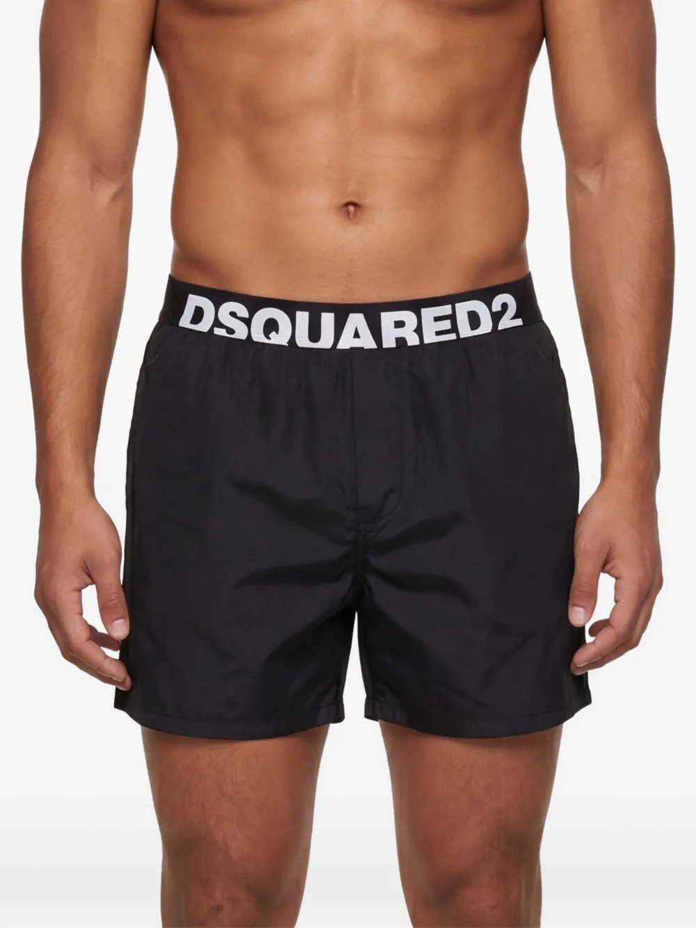DSQUARED2 Zwembroek met logodetail Zwart