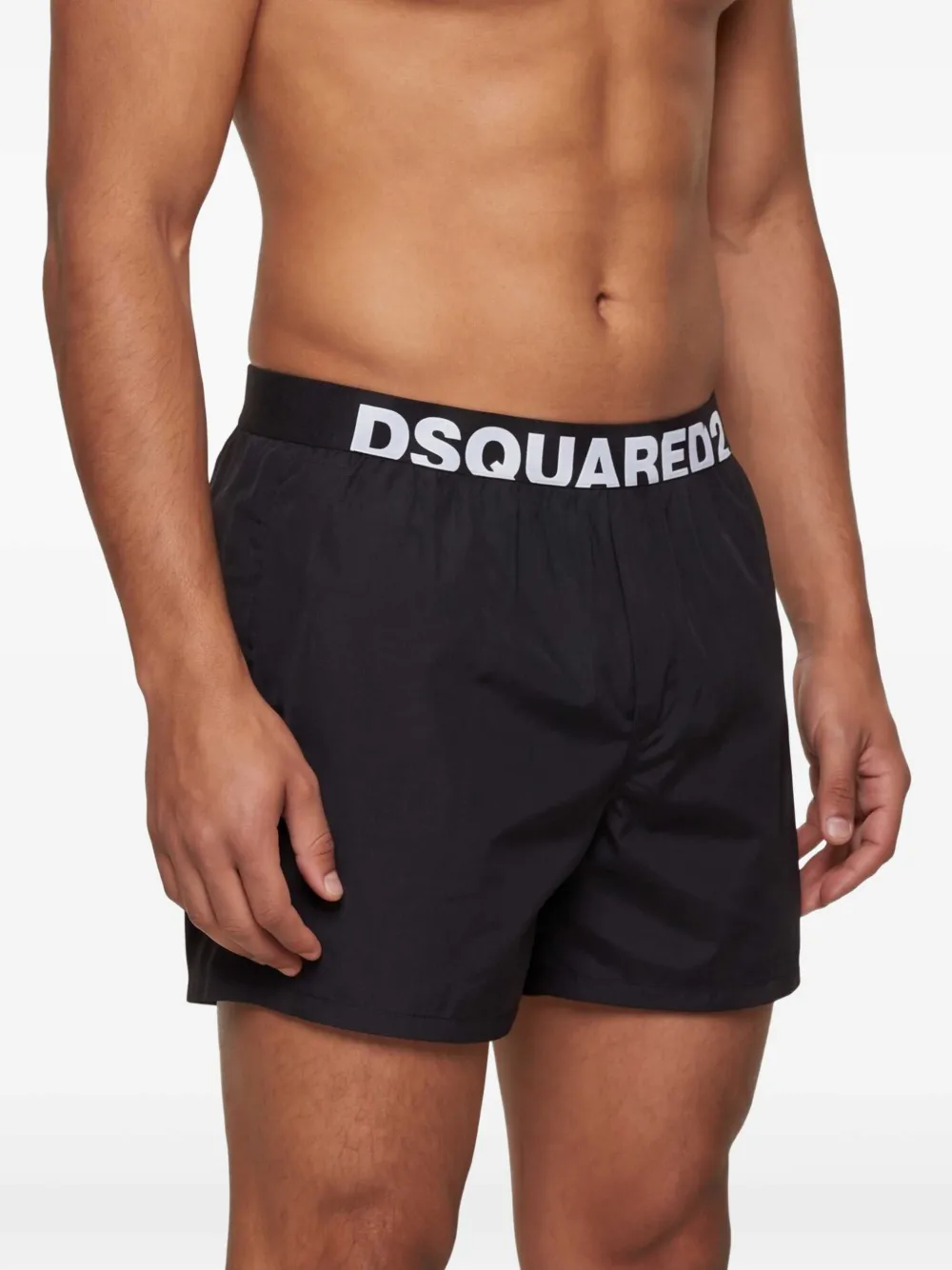DSQUARED2 Zwembroek met logodetail Zwart